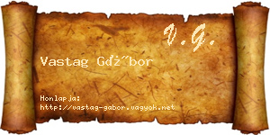 Vastag Gábor névjegykártya